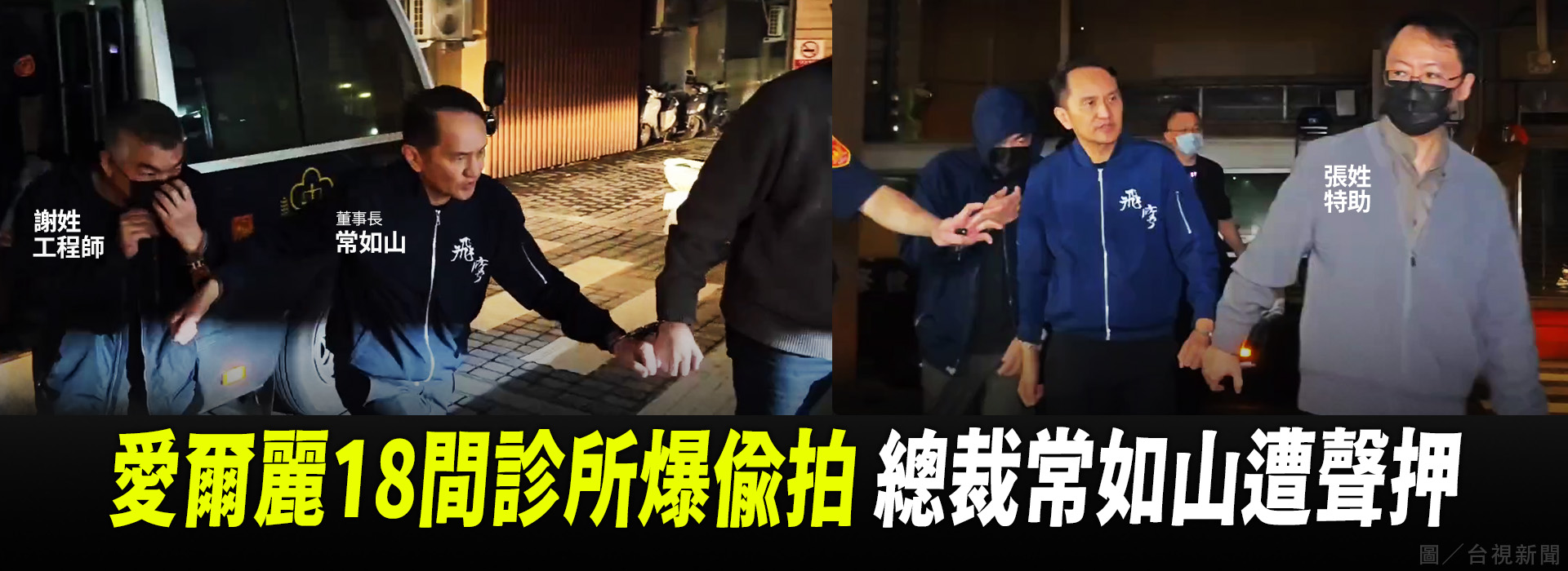 愛爾麗18間診所爆偷拍 總裁常如山遭聲押