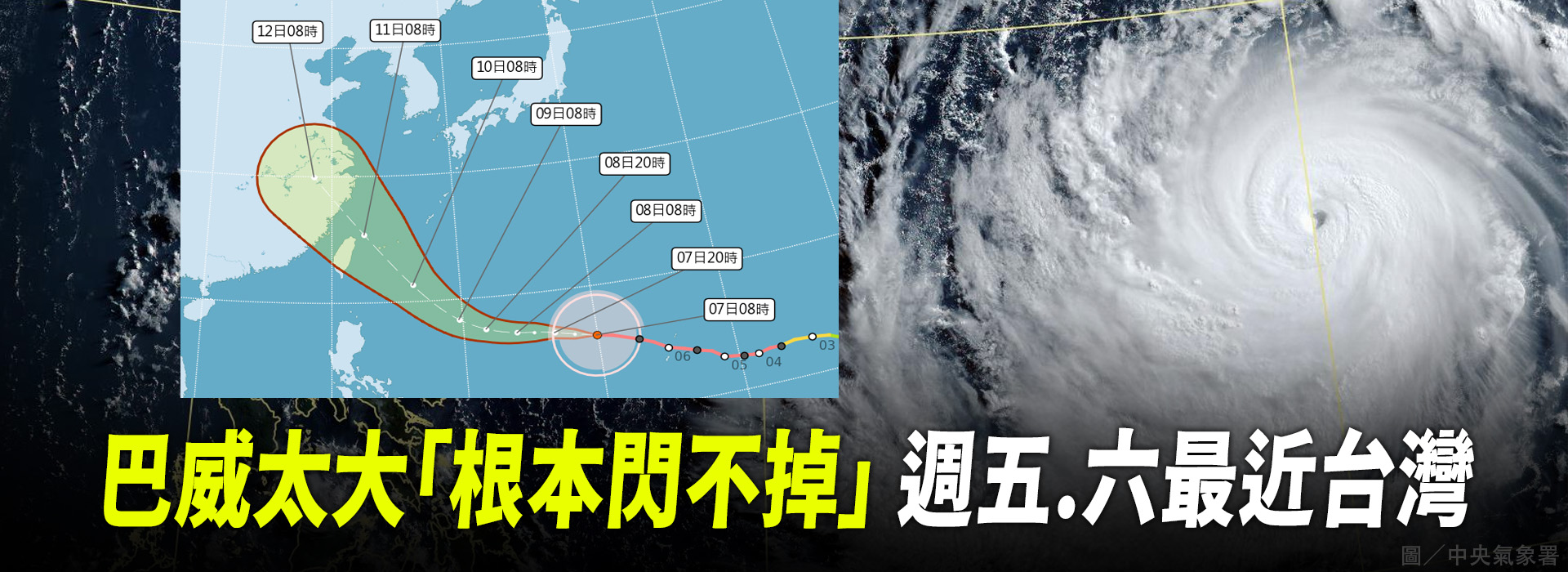 巴威太大「根本閃不掉」  週五、六最近台灣