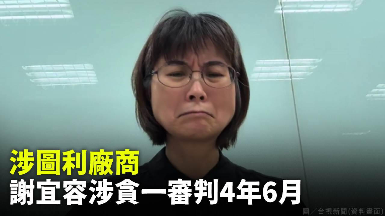 涉圖利廠商 謝宜容涉貪一審判4年6月