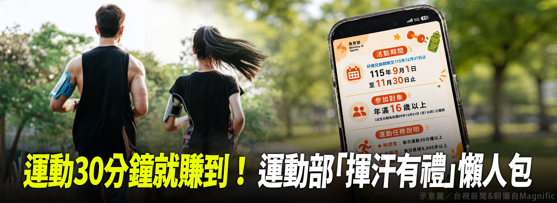 運動30分鐘就賺到！ 運動部「揮汗有禮」懶人包