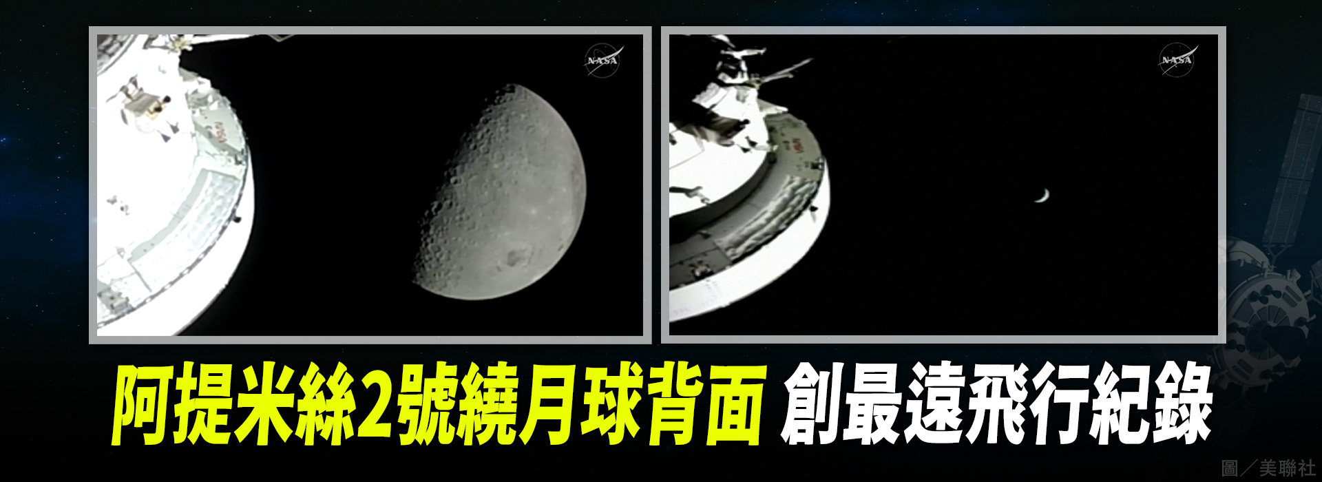 阿提米絲2號繞月球背面 創最遠飛行紀錄