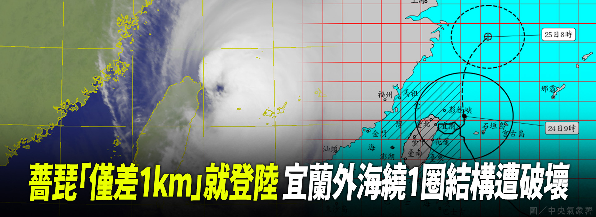 薔琵深夜打轉在宜蘭外海繞一圈 暴風圈「大解體」消散