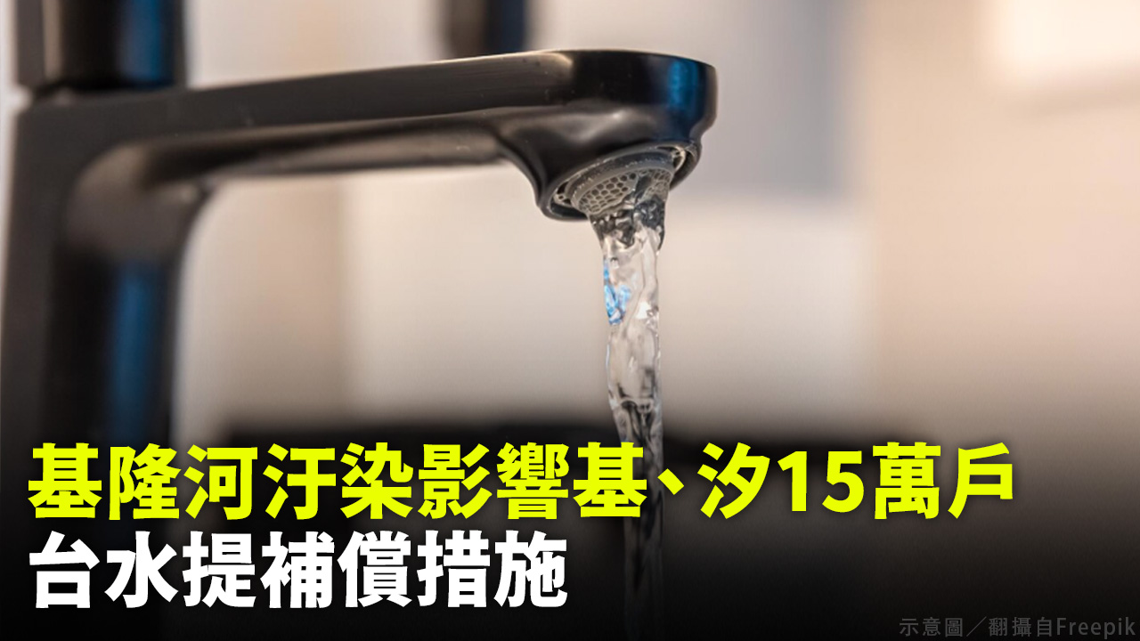 基隆河汙染影響基、汐15萬戶 台水提補償措施