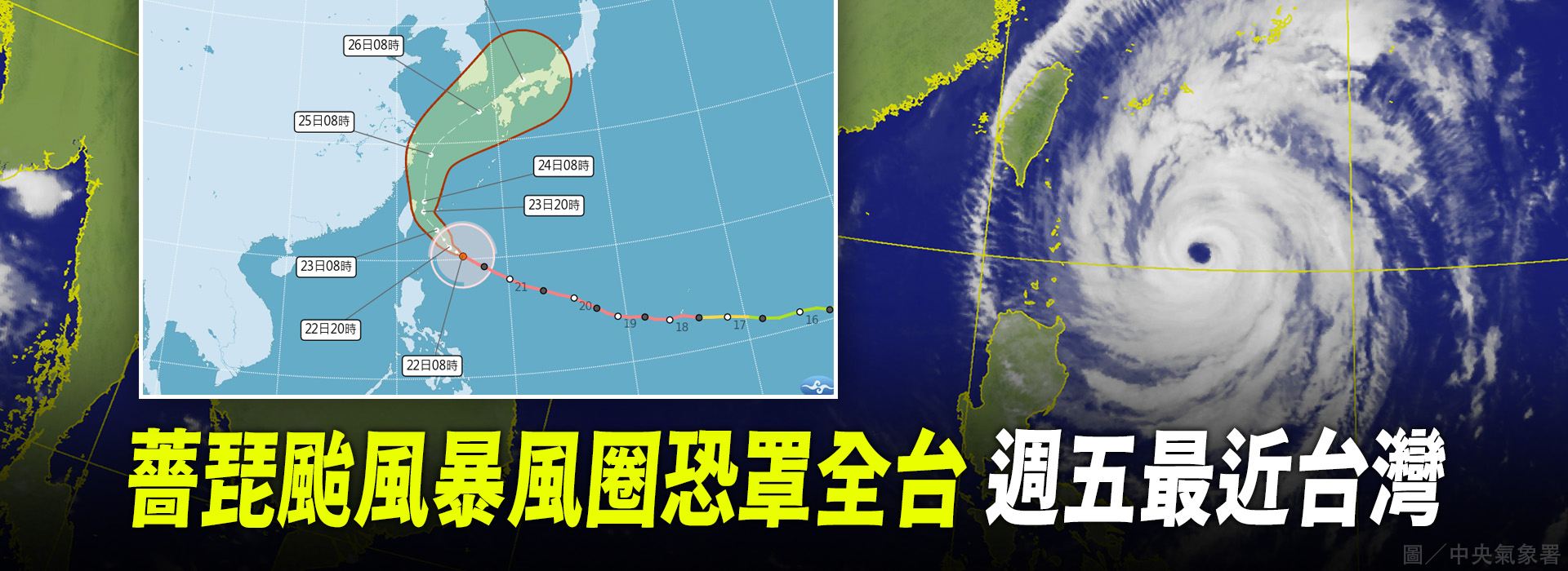 薔琵颱風暴風圈恐罩全台  週五最近台灣