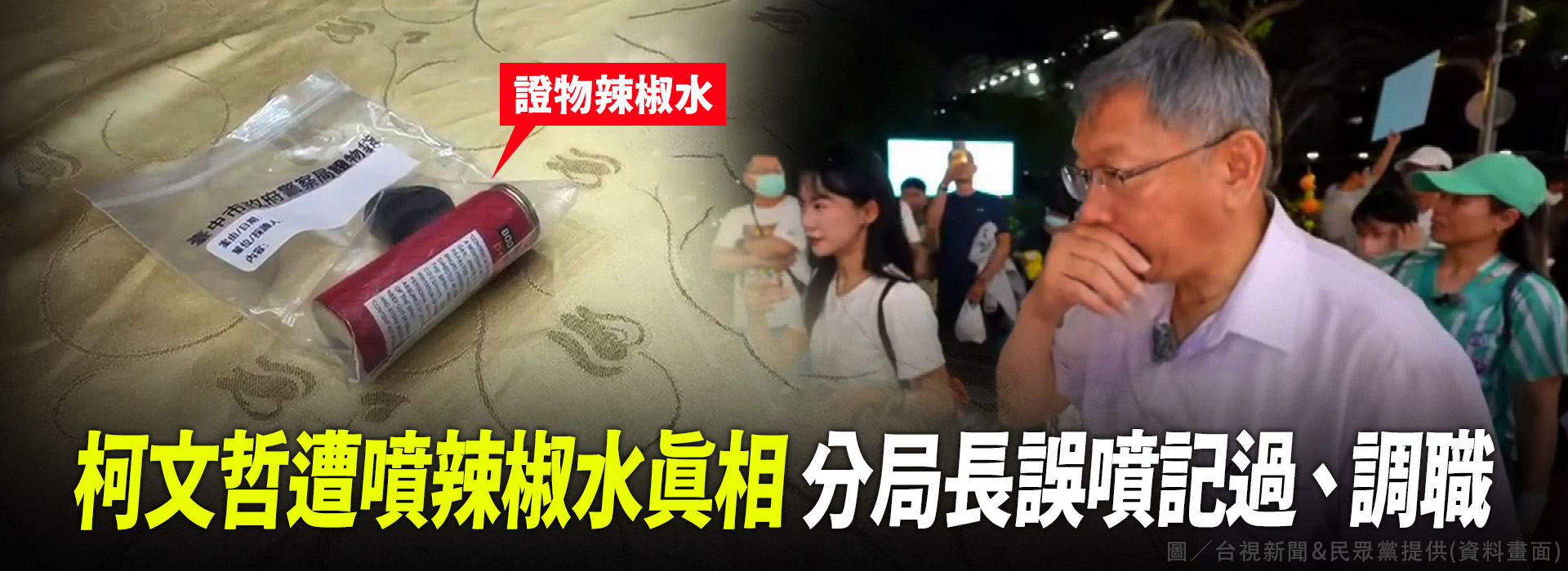 柯文哲遭噴辣椒水真相 分局長誤噴記過、調職