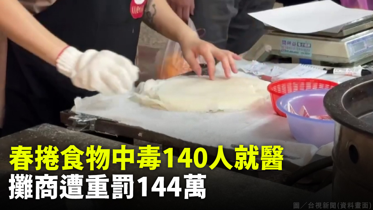 春捲食物中毒140人就醫 攤商遭重罰144萬