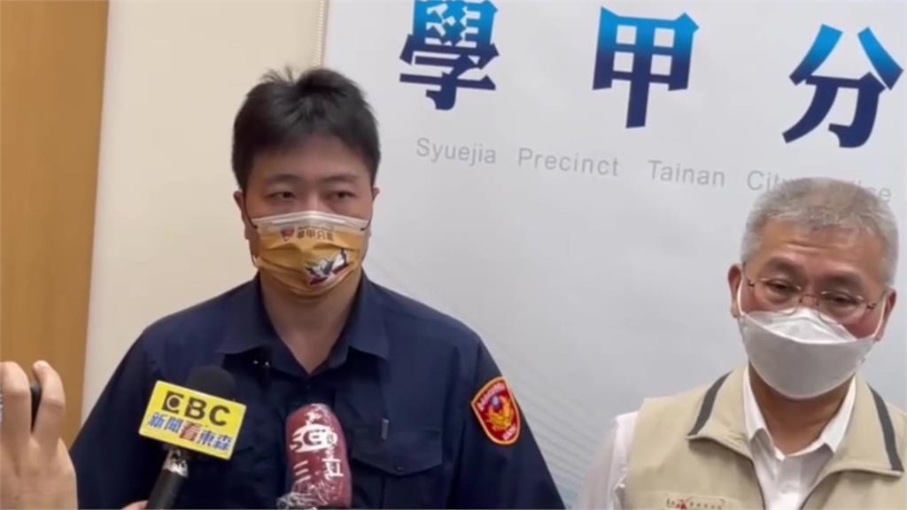 李峻安（左）開13槍制伏持刀的男子，這是他從警後首次實戰開槍。圖／台視新聞