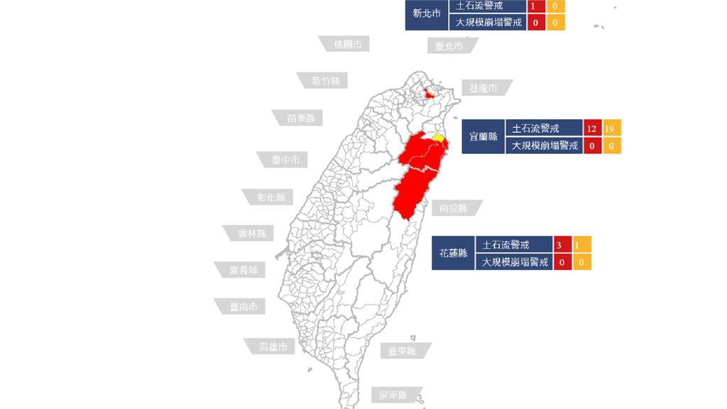 豪雨狂炸北部！ 土石流警戒擴大36條「3縣市警戒...