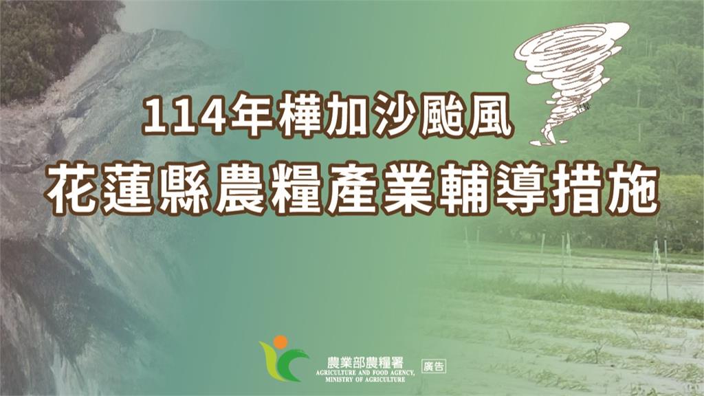 114年樺加沙颱風花蓮縣農糧產業輔導措施。圖／農糧署提供