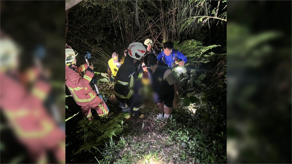 瑞芳警夜間山坡搜尋  救回失足日籍遊客