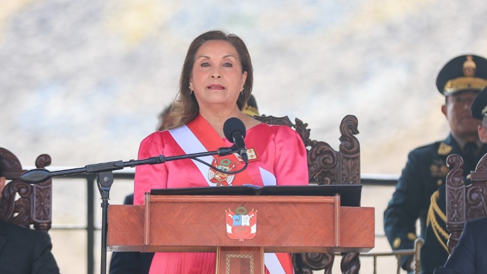 秘魯總統博魯阿爾特（Dina Boluarte）被解職。圖／翻攝自X@presidenciaperu