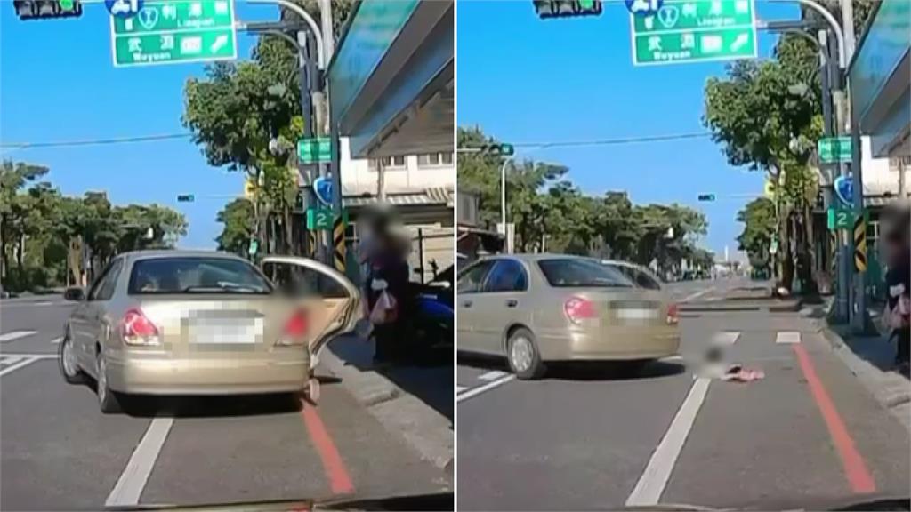 人未上車就迴轉駛離...童「抓車門」跟著跑慘摔 目擊者嚇壞痛罵駕駛