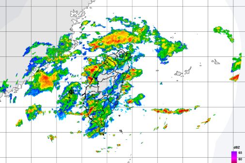 6月7日雷達回波圖。圖／氣象局提供