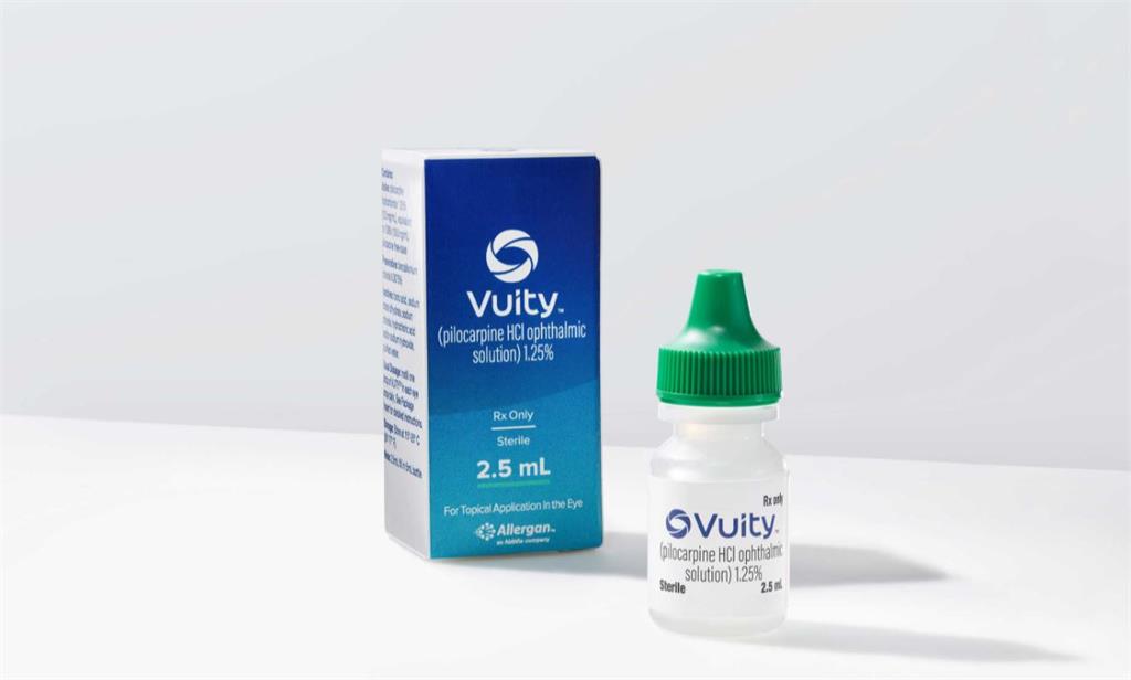 首款老花眼藥水Vuity在美國上市。圖／翻攝自Vuity網站