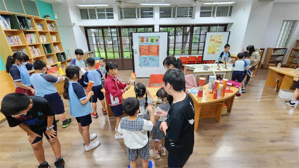 翁子國小STEAM園遊會，展現學生學習成果。圖／台中市政府提供