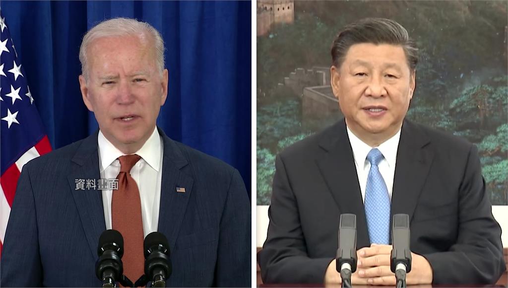 美國總統拜登（Joe Biden）與中國國家主席習近平在今（18）晚進行視訊通話。圖／翻攝自AP Direct（資料畫面）