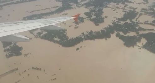 印度東北部阿薩姆省遭洪水侵襲。圖／翻攝自Twitter@NANDANPRATIM
