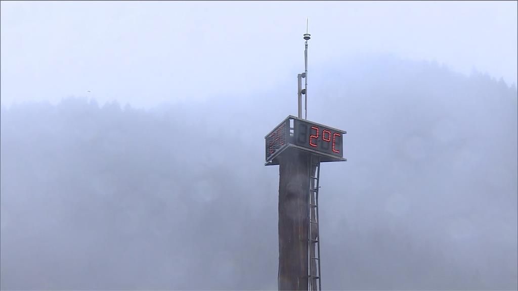 宜蘭的太平山一早溫度降至2度。圖／台視新聞