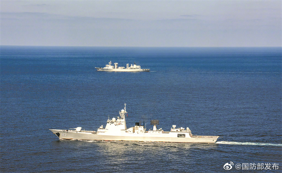 中星將舉行海上聯合軍演。示意圖／翻攝自中國國防部微博