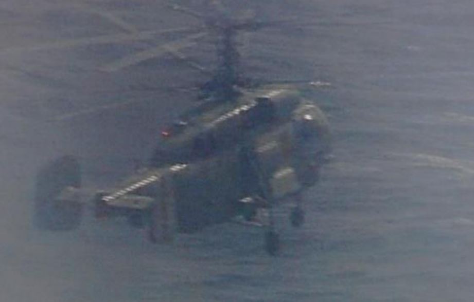 中共「卡-28反潛直升機」（同機型）。圖／國防部提供