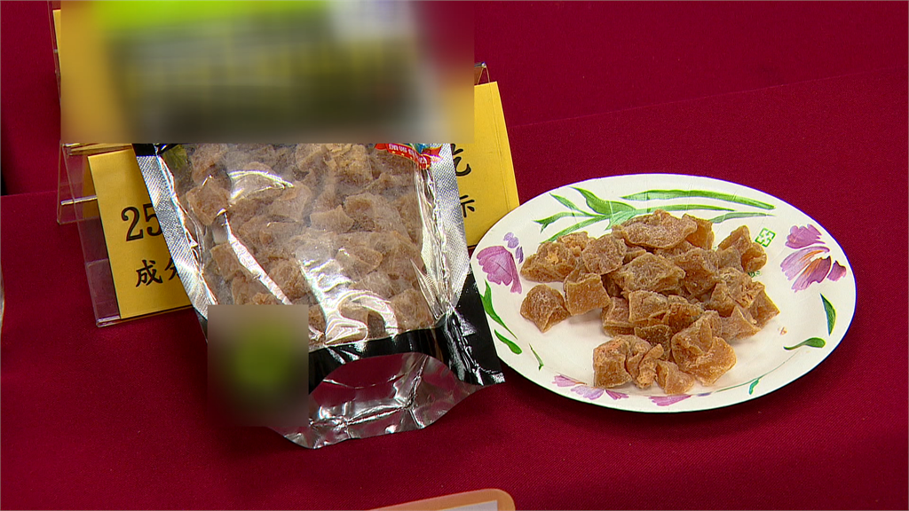 泰國進口果乾標示不實，含有甜味劑「紐甜」。圖／台視新聞