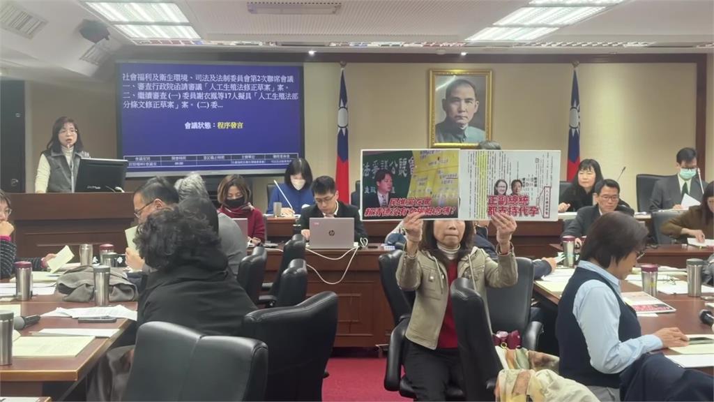 修人工生殖法綠委嗆「陳九條」 陳昭姿舉牌：正副總統都支持代孕