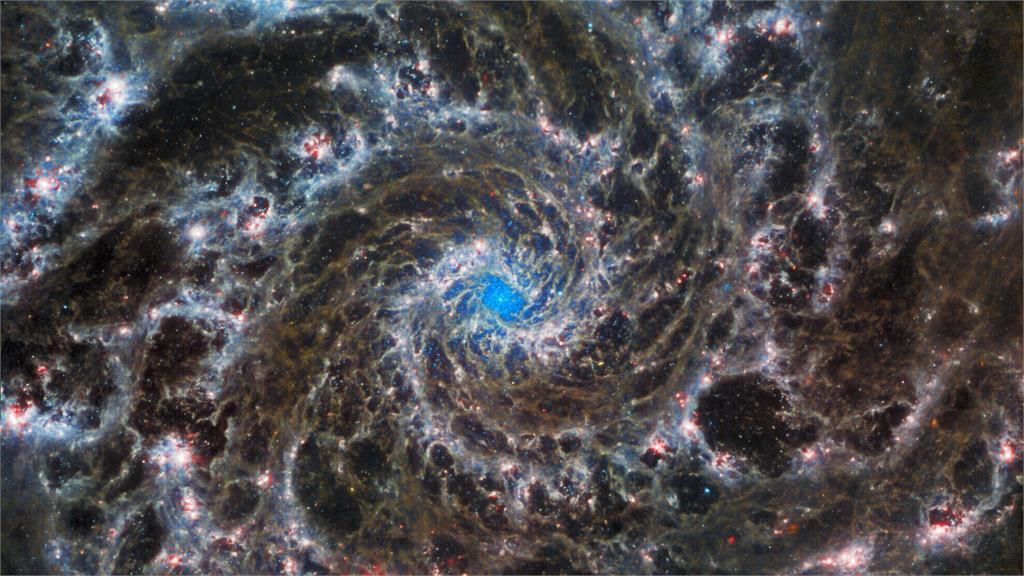 歐洲太空總署發布「幻影星系」影像。圖／翻攝自歐洲太空總署官網