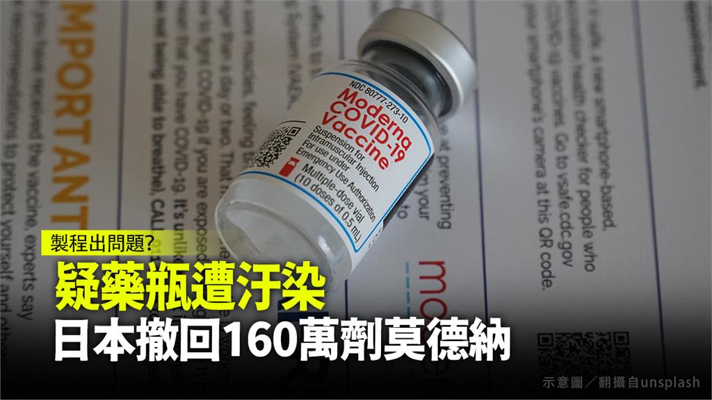 日本已撤回約160萬劑莫德納疫苗，原因是部分藥瓶出現汙染的通報。示意圖／翻攝自Unsplash