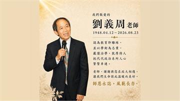 中選會前主委劉義周辭世 享壽78歲