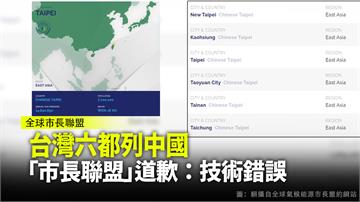 台灣六都列中國 「市長聯盟」道歉：技術錯誤