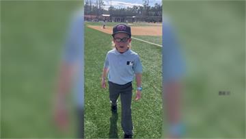 7歲男童熱愛棒球 將挑戰成「全球最年輕裁判」