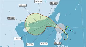 強颱蘇拉成「超級颱風」！ 暴風圈估午後觸陸 3縣...