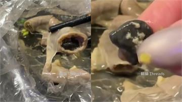 這加料太詭異！買粉腸咬到「硬硬的」 一看竟是石頭