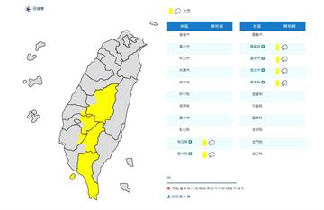 午後對流雲系發展旺盛！ 「6縣市」大雨特報