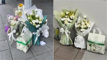 帶品牌Logo獻花悼念挨轟 手搖飲董座哽咽道歉：...