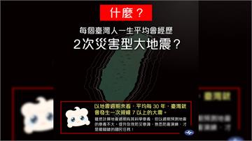 台灣平均每30年一次規模7以上強震！ 氣象局提醒...
