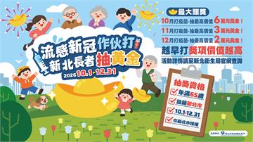 流感新冠作伙打，新北長者抽黃金！10/31前施打...