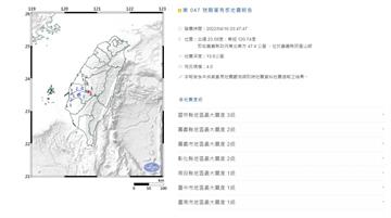 嘉義阿里山鄉凌晨規模4.0地震 最大震度雲林3級