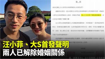 大S、汪小菲首發聲明　兩人已解除婚姻關係