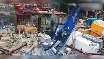 起重機倒塌砸香港工地　意外釀3死6傷慘劇