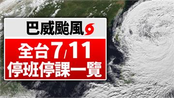 不斷更新／再放1天！北北基桃明停班課 全台7/11颱風假一覽
