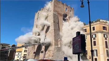 羅馬古蹟孔蒂塔樓翻修突崩塌 5維修工人獲救