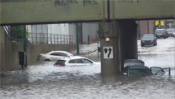 美芝加哥遭暴雨吞沒！當局發布洪水預警　車輛泡水中...