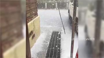 午後對流旺盛！合歡山下起冰雹雨「一片銀白」 遊客...