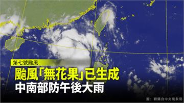 第7號颱風「無花果」生成！中南部防午後大雨