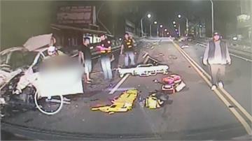彰化名車狂飆連撞機、汽車釀2死 新婚夫婦天人永隔