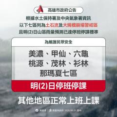 南台灣連日降雨不歇  嘉義縣、高屏明日停班課地區...