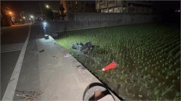 台中龍井2機車路口相撞！男「未戴安全帽」摔翻OH...