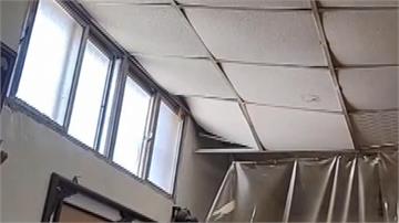 玉里樓倒隔壁棟內部曝 輕鋼架天花板歪斜、牆壁龜裂