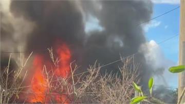 南投埔里鐵皮屋大火！黑煙直竄天際 消防隊救援